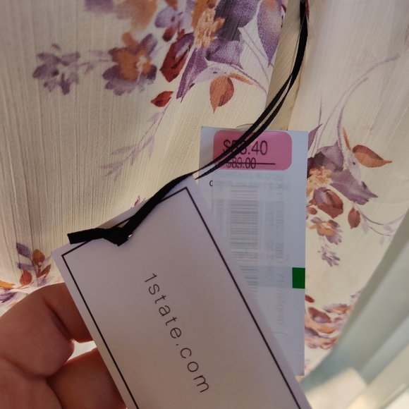 1 State 🤍 NEW Heritage Bloom floral print peplum blouse - Picture 9 of 11